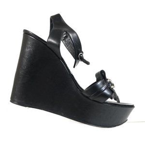 Casadei Women Platform High Heel Wedge Sandals 10